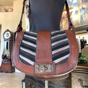 Fossil Vintage Reissue Chevron Crossbody Bag